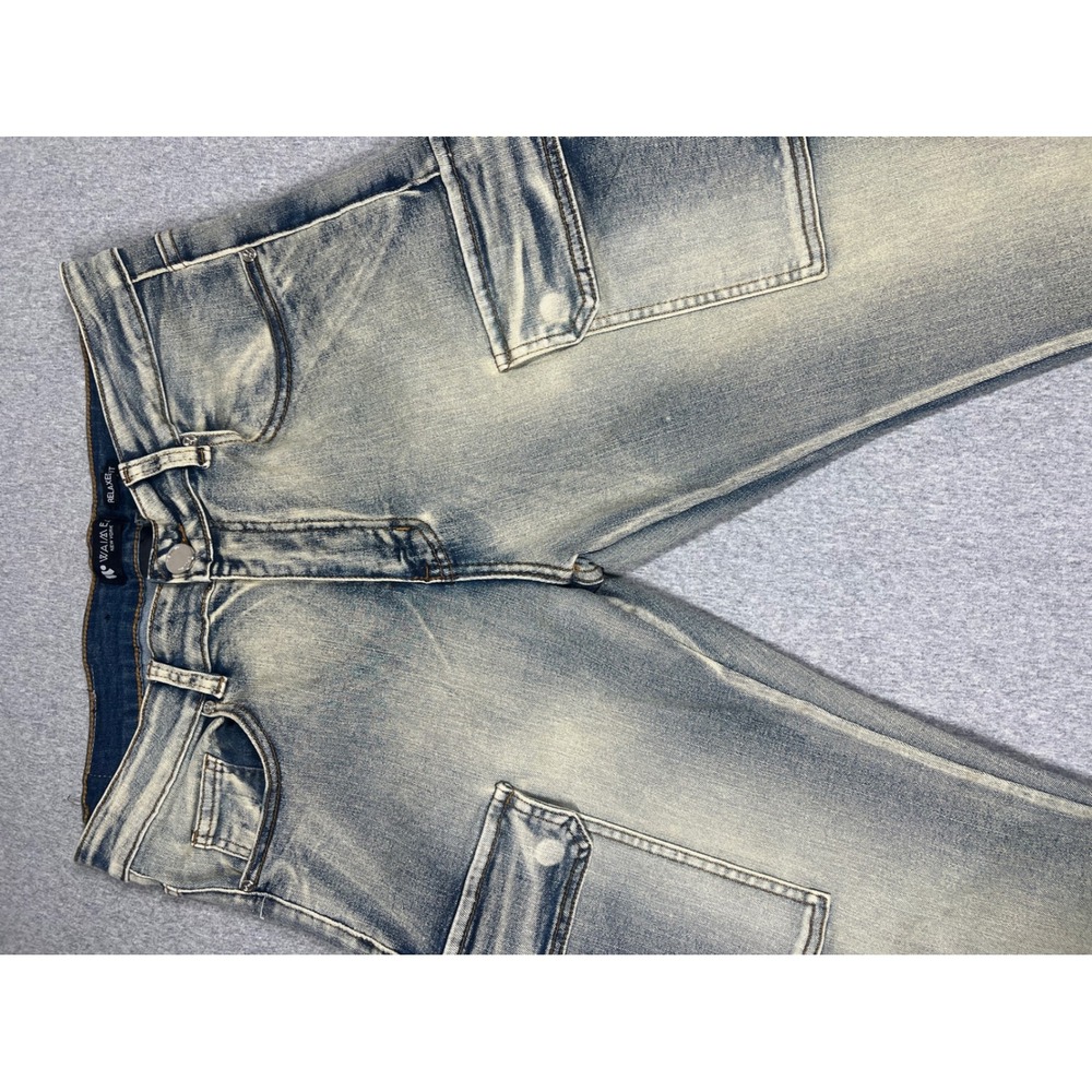 Waimea Cargo Jeans Mens 32x30 Blue Excellent Relaxed Fit Vintage Wash Denim - Picture 2 of 6